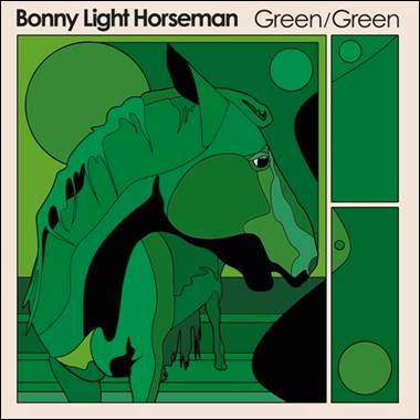 A horse with green and black colors

Description automatically generated