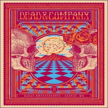 A poster with skulls and flowers

Description automatically generated