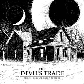 The image depicts a dark, foreboding house under a full moon, with an ominous black cat silhouette, set against a stark winter landscape.
AI-generated content may be incorrect.