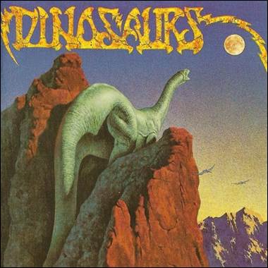 A dinosaur on a mountain

Description automatically generated