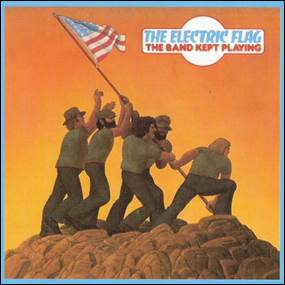 A group of men holding a flag
Description automatically generated