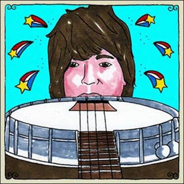 A drawing of a person playing a banjo
Description automatically generated