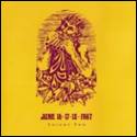 A yellow cover with a purple animal playing a flute

Description automatically generated