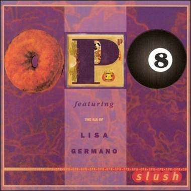 A purple cover with a donut and a ball
Description automatically generated